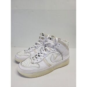 Nike Dunk High Up White White Sail DH3718-100‎ Womens High Top Sneakers sz 10